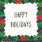 Christmas Greeting Card Template With Green And Red Regarding Happy Holidays Card Template
