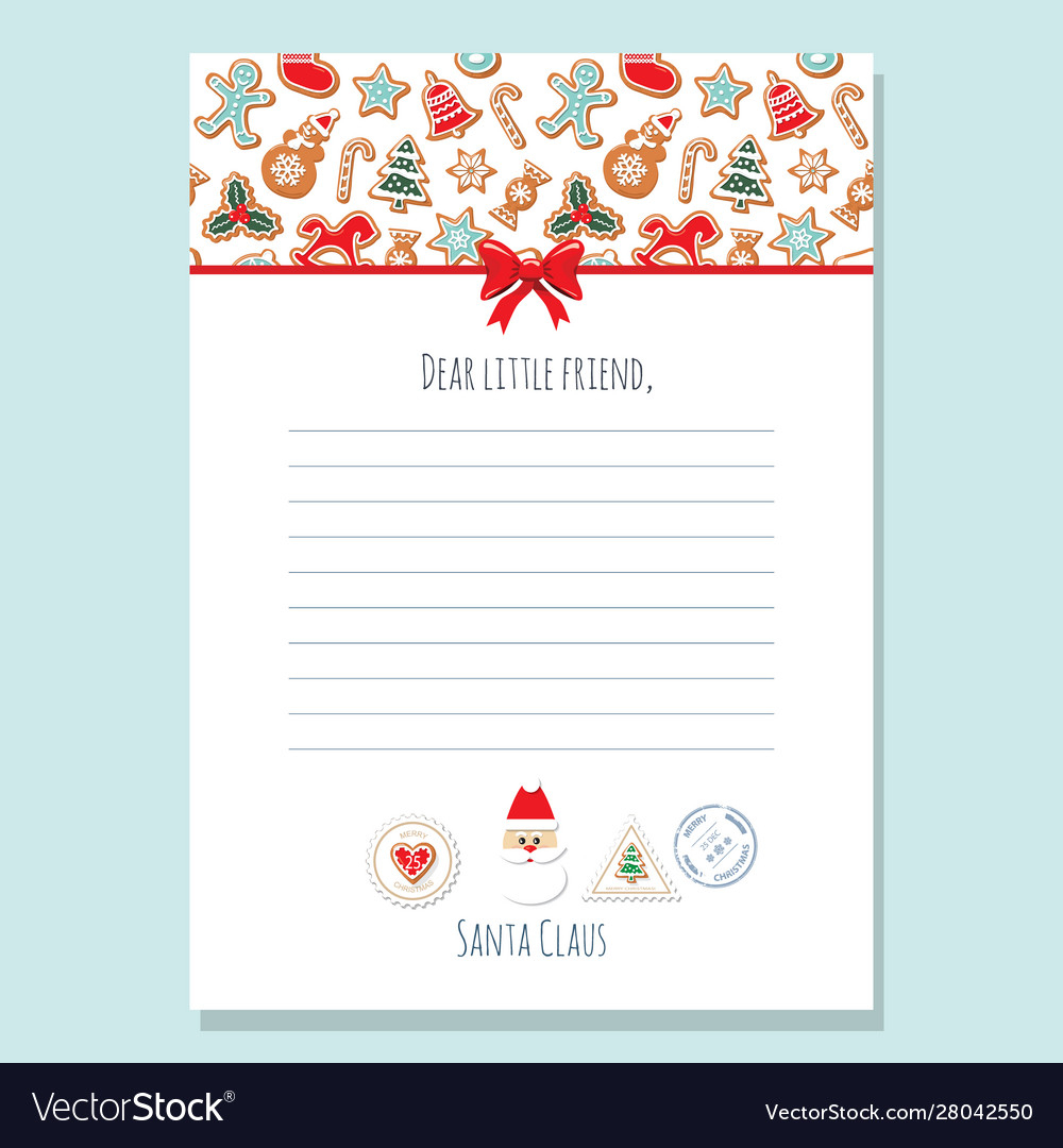 Christmas Letter From Santa Claus Template A4 With Regard To Letter From Santa Claus Template