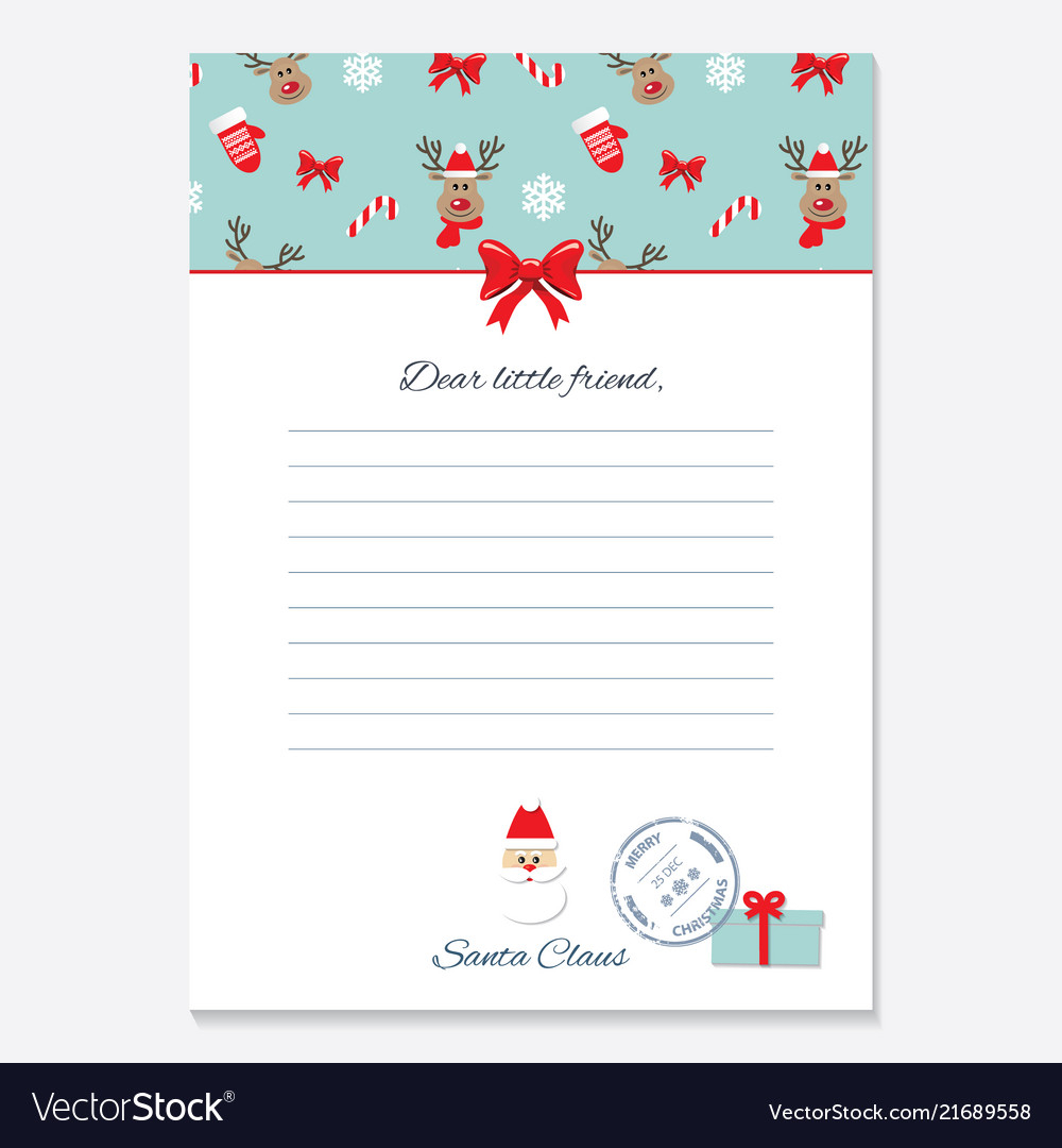 Christmas Letter From Santa Claus Template Pertaining To Letter From Santa Claus Template