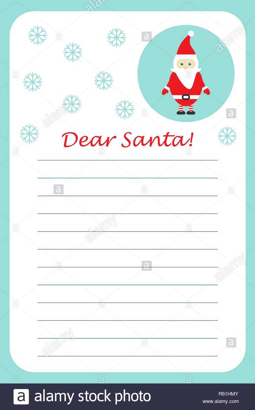 Christmas Letter To Santa Claus For Children, Template Layot Throughout ...