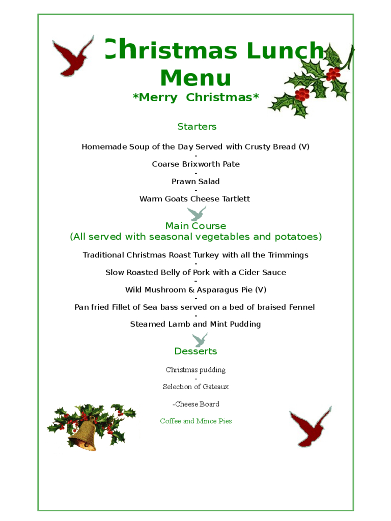 Christmas Menu Template - 17 Free Templates In Pdf, Word Intended For Menu Template Free Printable