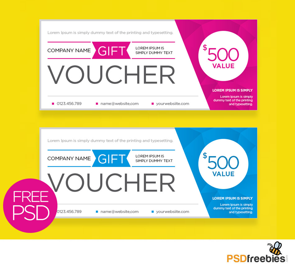 Clean And Modern Gift Voucher Template Psd | Psdfreebies Inside Gift Certificate Template Photoshop