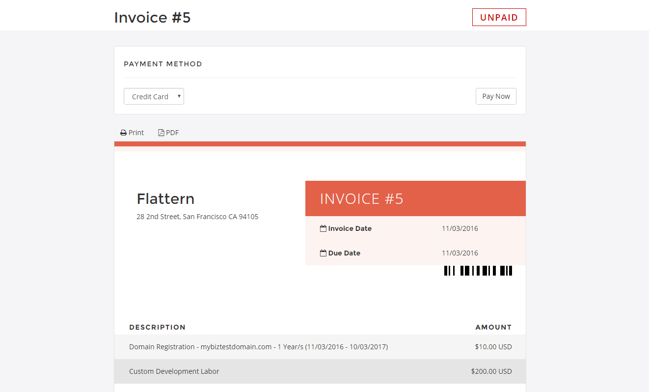 Cleanhtml Invoice And Quote Template – Whmcs Marketplace In Invoice Email Template Html