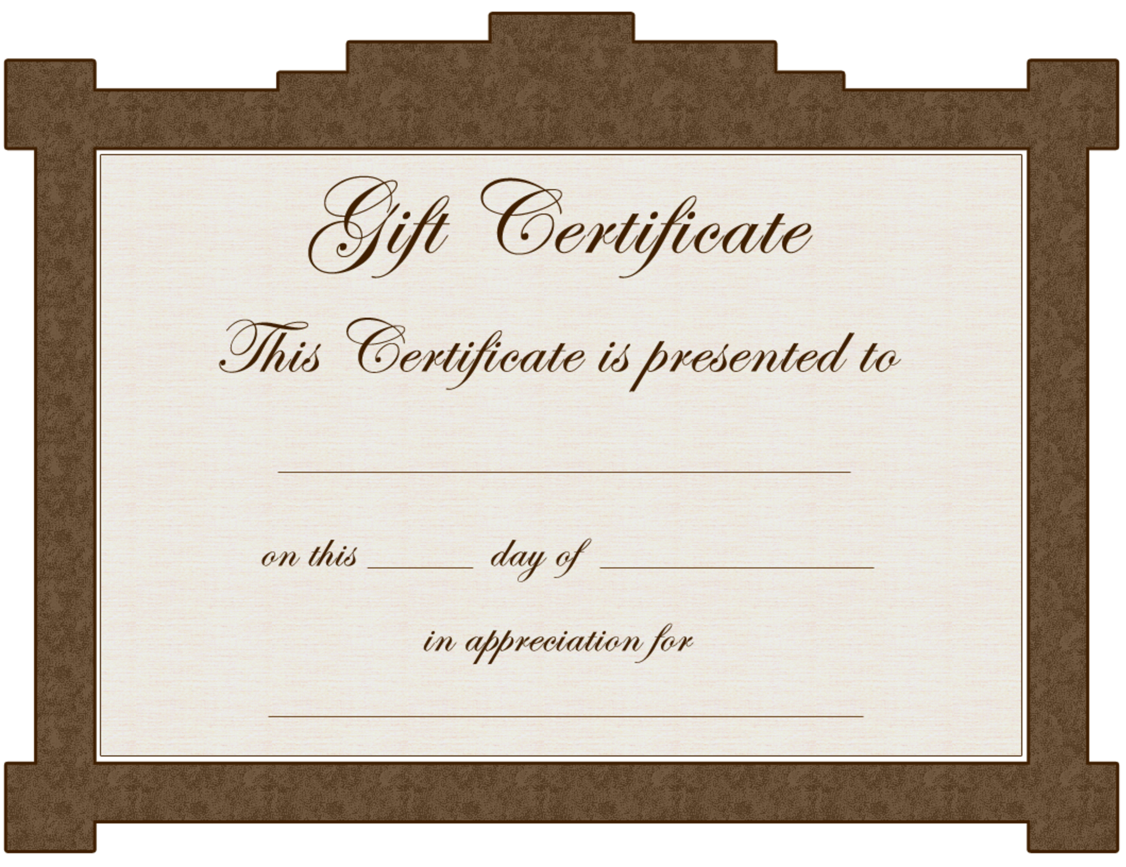 Clipart Gift Certificate Template Intended For Graduation Gift Certificate Template Free