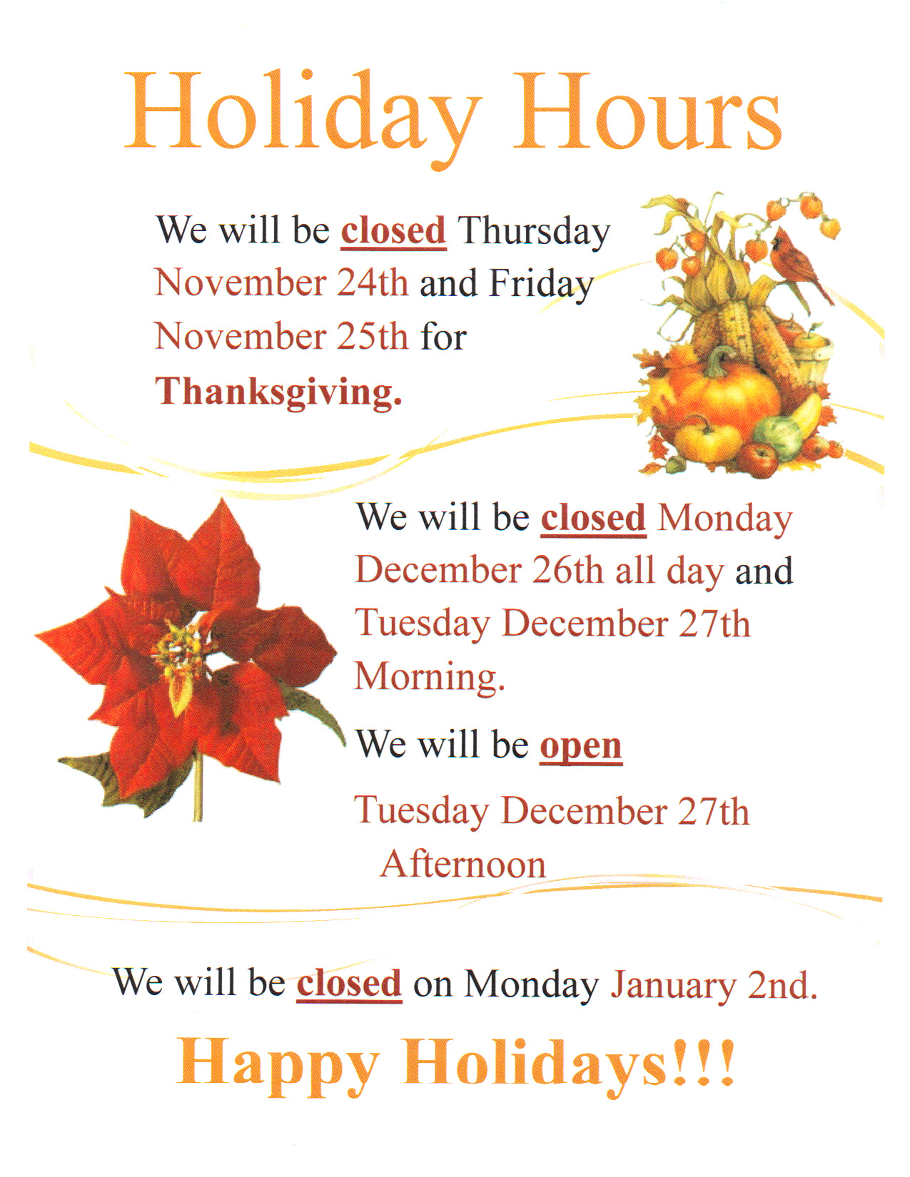 Closed Signs For Holidays – Colona.rsd7 Intended For Office Closed Sign Template