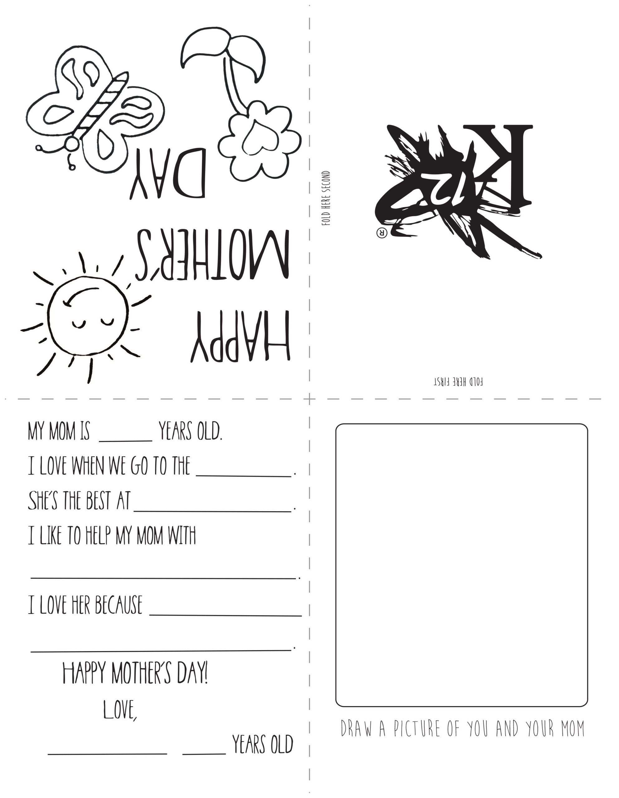 Coloring Pages : Printable Mother Card For Wpart Free For Mothers Day Card Templates