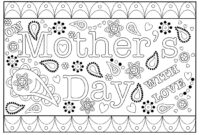 Colouring Mothers Day Card Free Printable Template with Mothers Day Card Templates