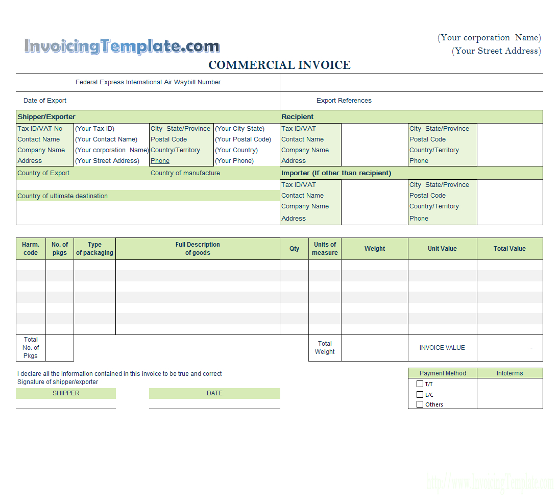 Commercial Invoice Templates – 20 Results Found For Moving Company Invoice Template Free