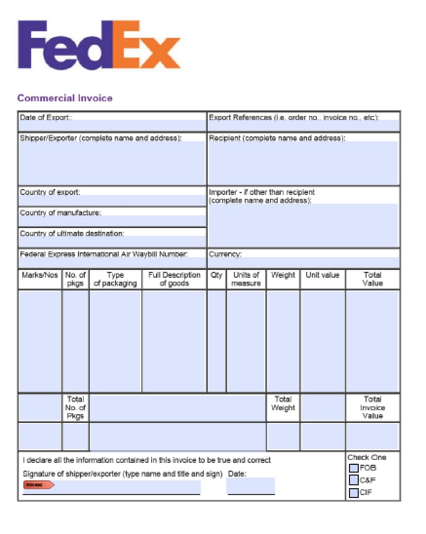 Commercial Shipping Invoice – Colona.rsd7 Throughout International Shipping Invoice Template