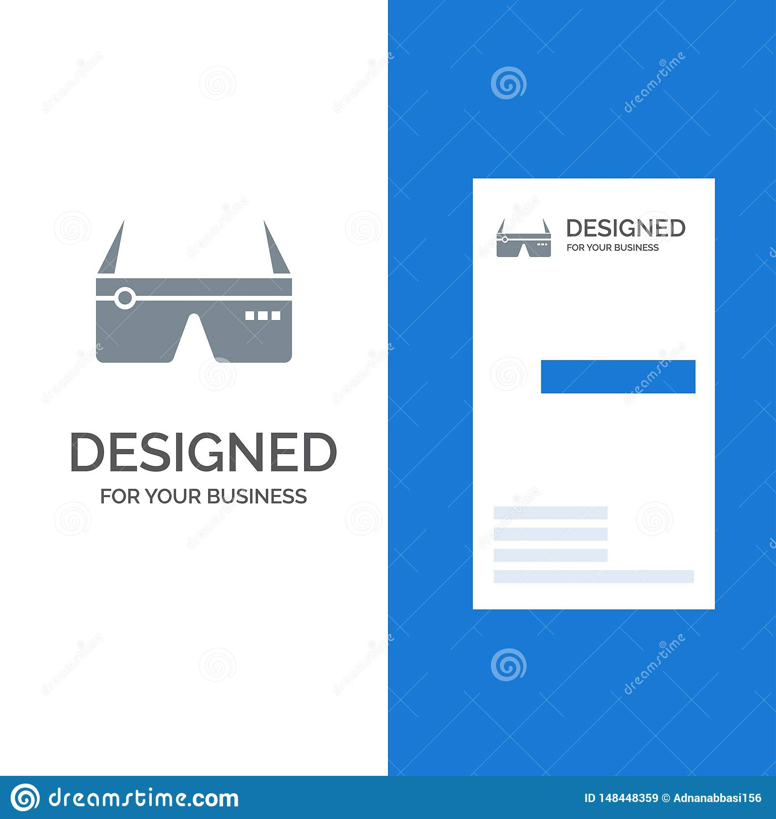 Computer, Computing, Digital, Glasses, Google Grey Logo Inside Google Search Business Card Template