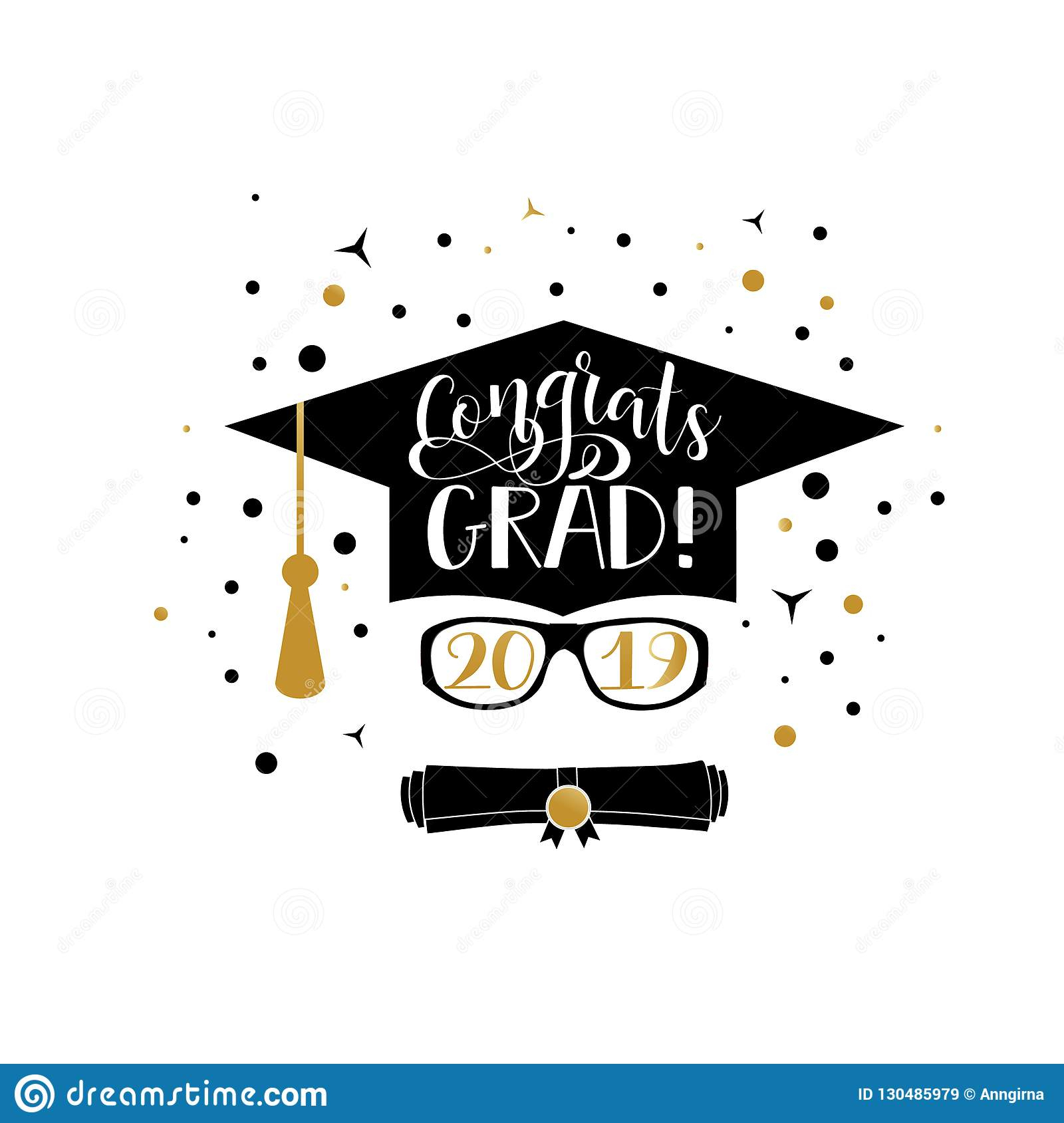 Congrats Grad 2019 Lettering. Congratulations Graduate Pertaining To Graduation Banner Template