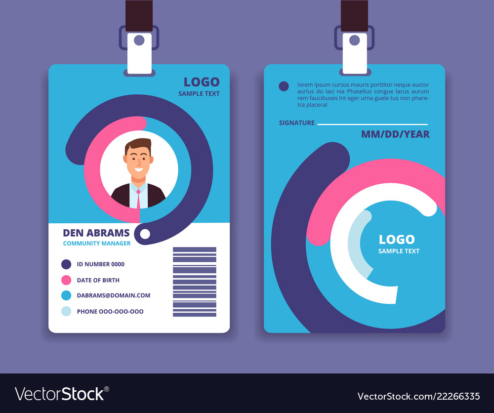 Corporate Id Card Professional Employee Identity Intended For Media Id Card Templates