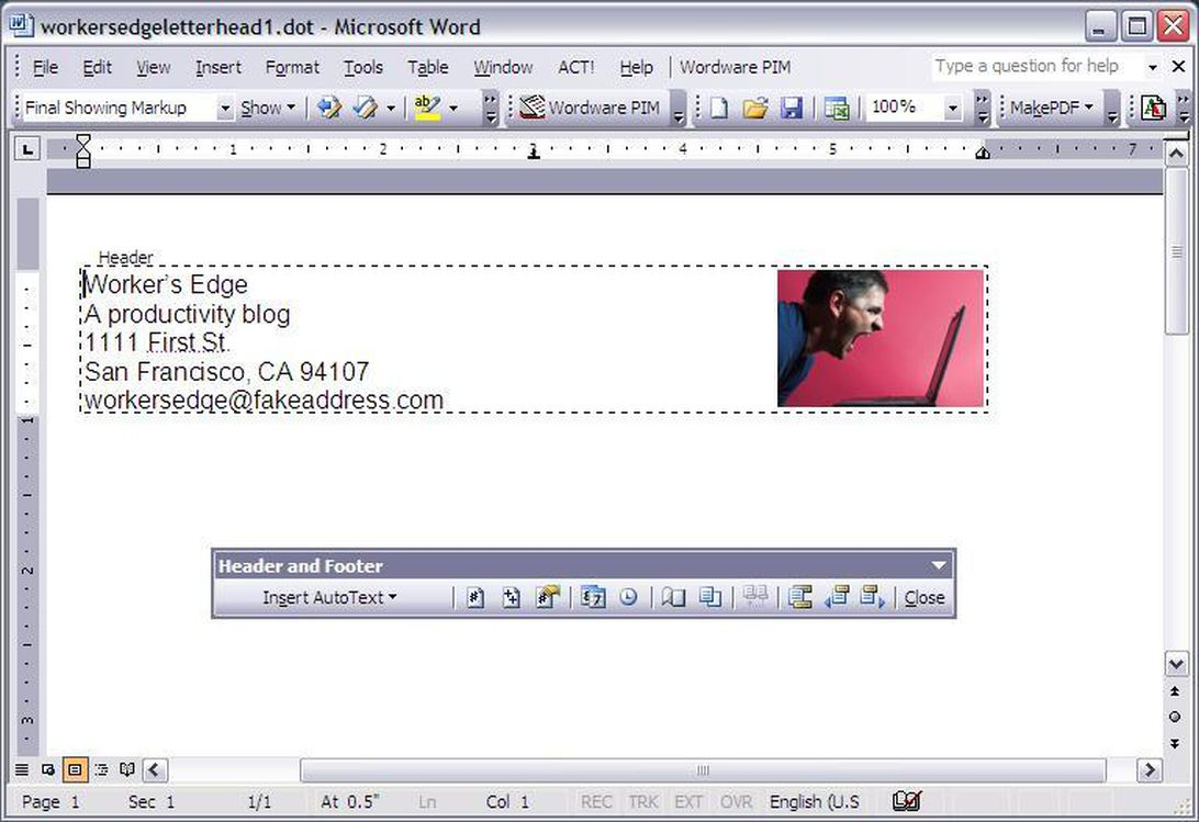 Create A Letterhead Template In Microsoft Word – Cnet Pertaining To How To Create Letterhead Template In Word