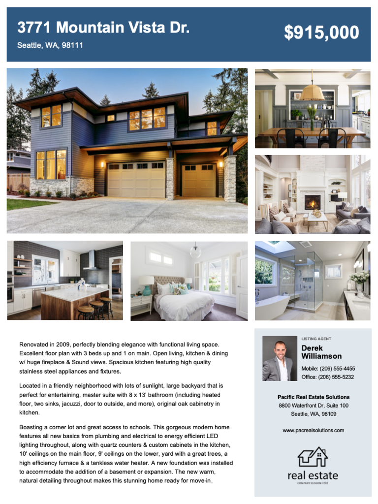 Create Free Real Estate Flyers | Zillow Premier Agent For House For Rent Flyer Template Free