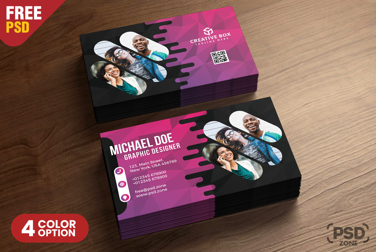 Creative Business Card Psd Templates – Psd Zone With Name Card Photoshop Template