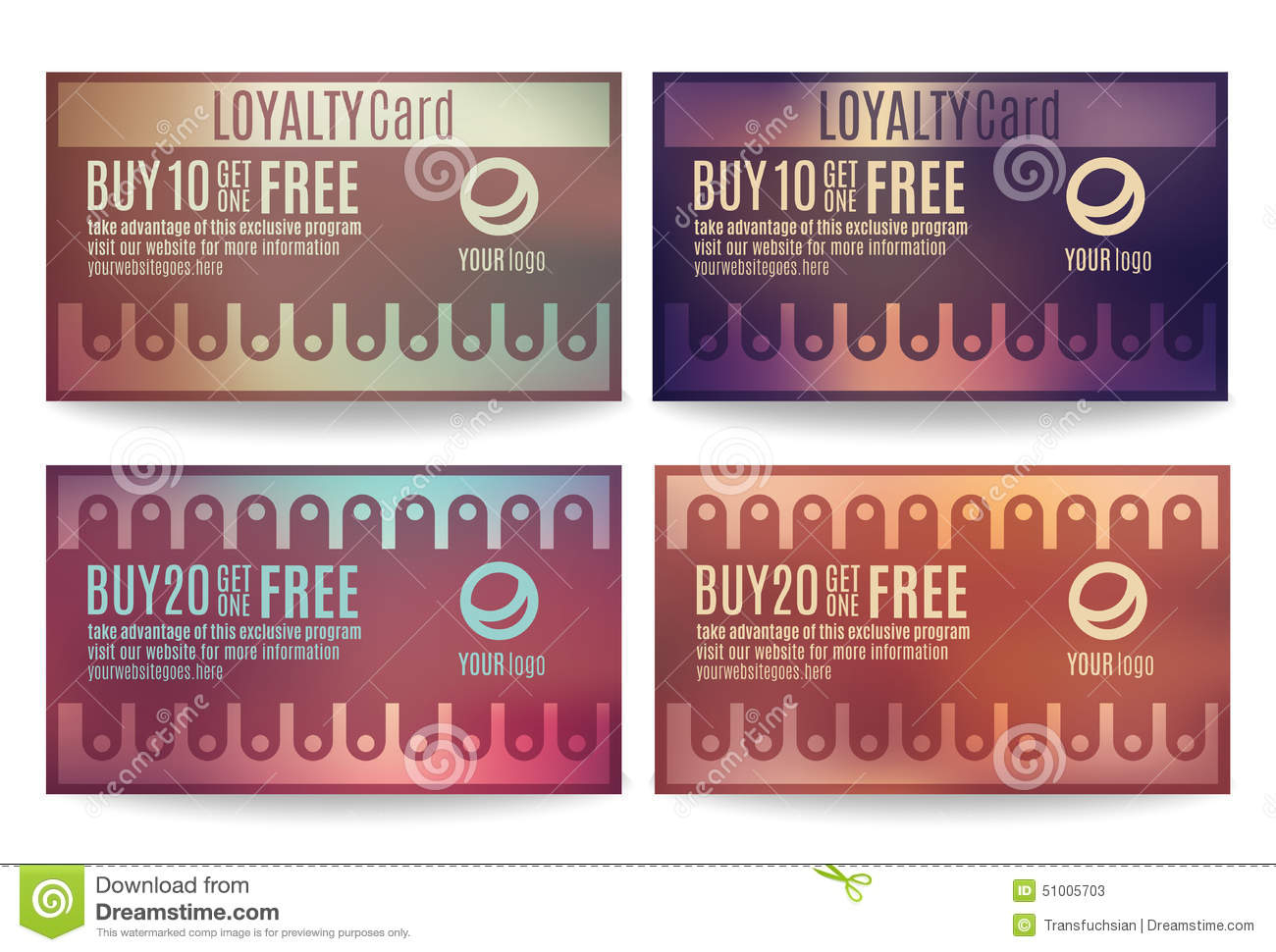 Customer Loyalty Card Templates Stock Vector – Illustration Inside Loyalty Card Design Template