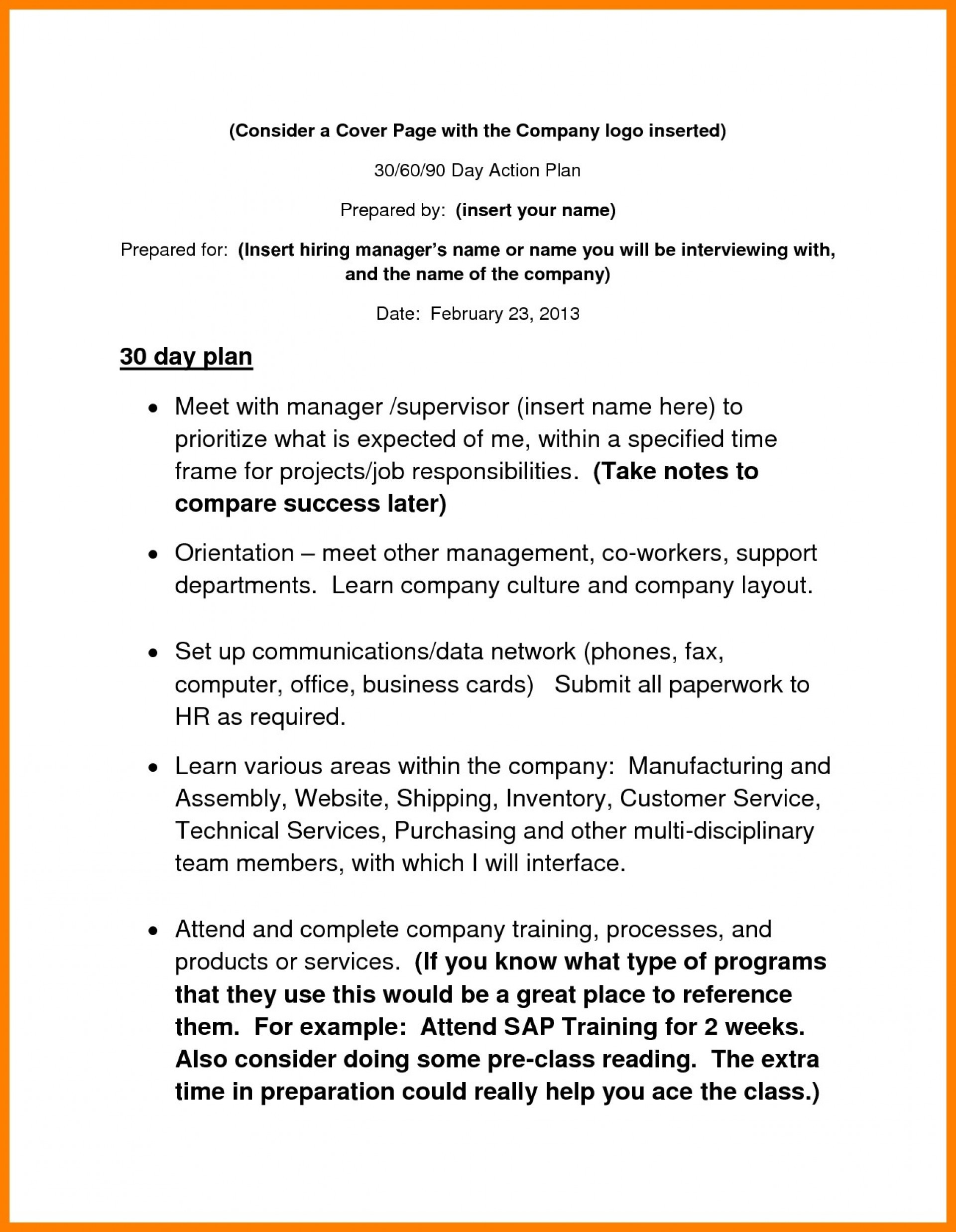Day Business Plan Template Free New Sales Plans Planner For Regarding Interview Business Plan Template