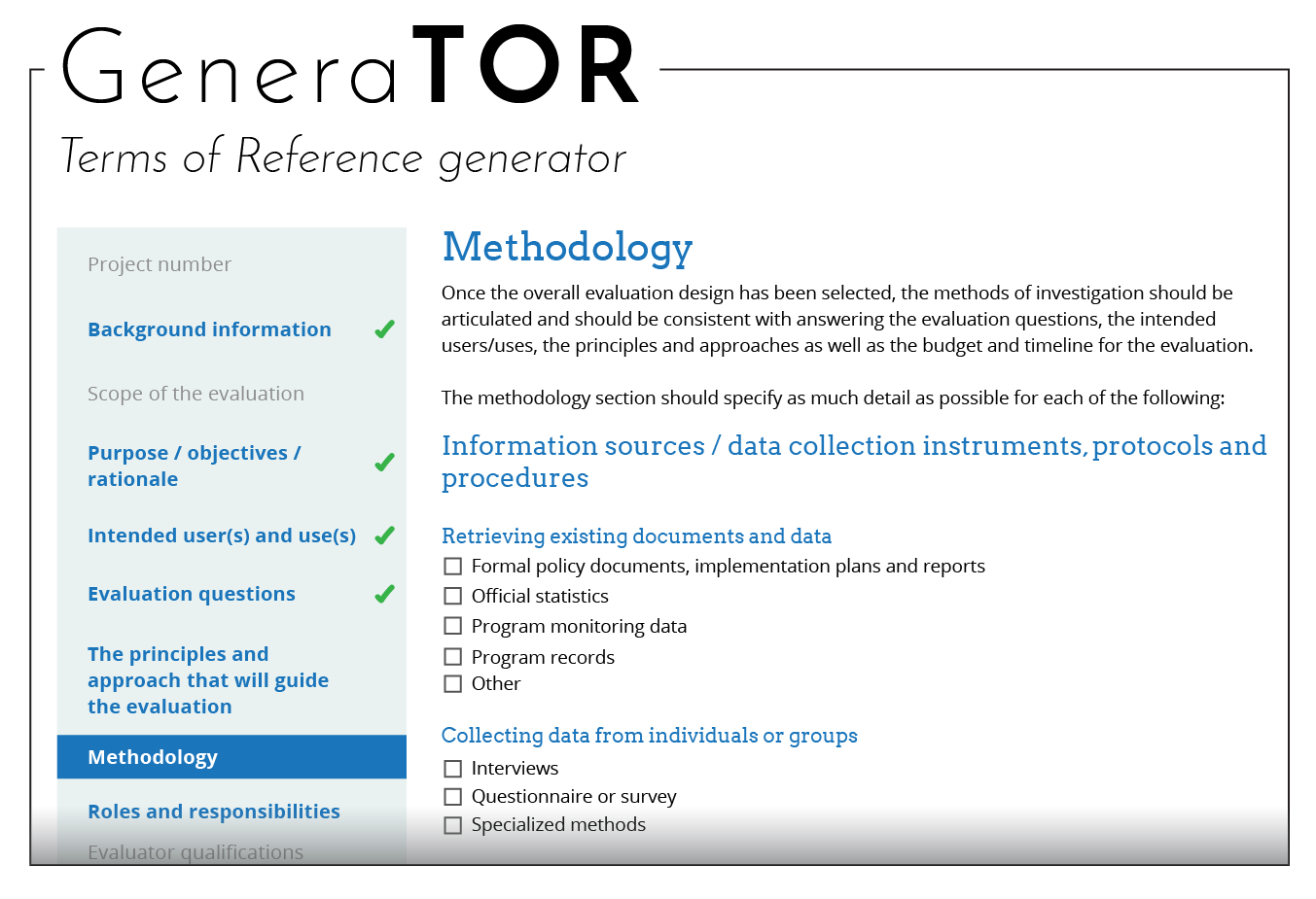 Develop The Terms Of Reference (Tor) | Better Evaluation With Monitoring And Evaluation Report Template