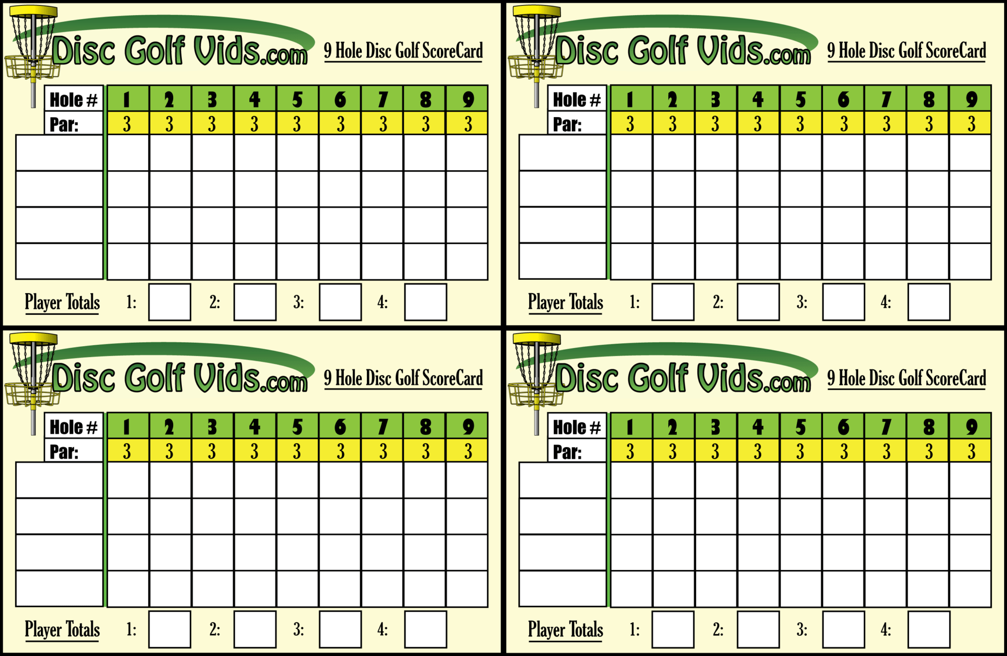 Disc Golf Scorecard Template Sample Cv English Resume Intended For Golf Score Cards Template