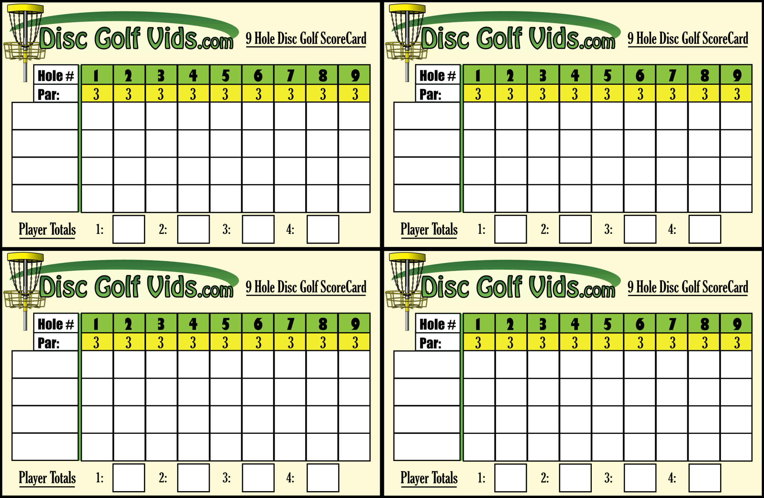Disc Golf Scorecard Template | Sample Cv English Resume Intended For Golf Score Cards Template