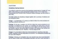 Disciplinary Hearing Outcome Letter - Transpennine Express intended for Investigation Report Template Disciplinary Hearing