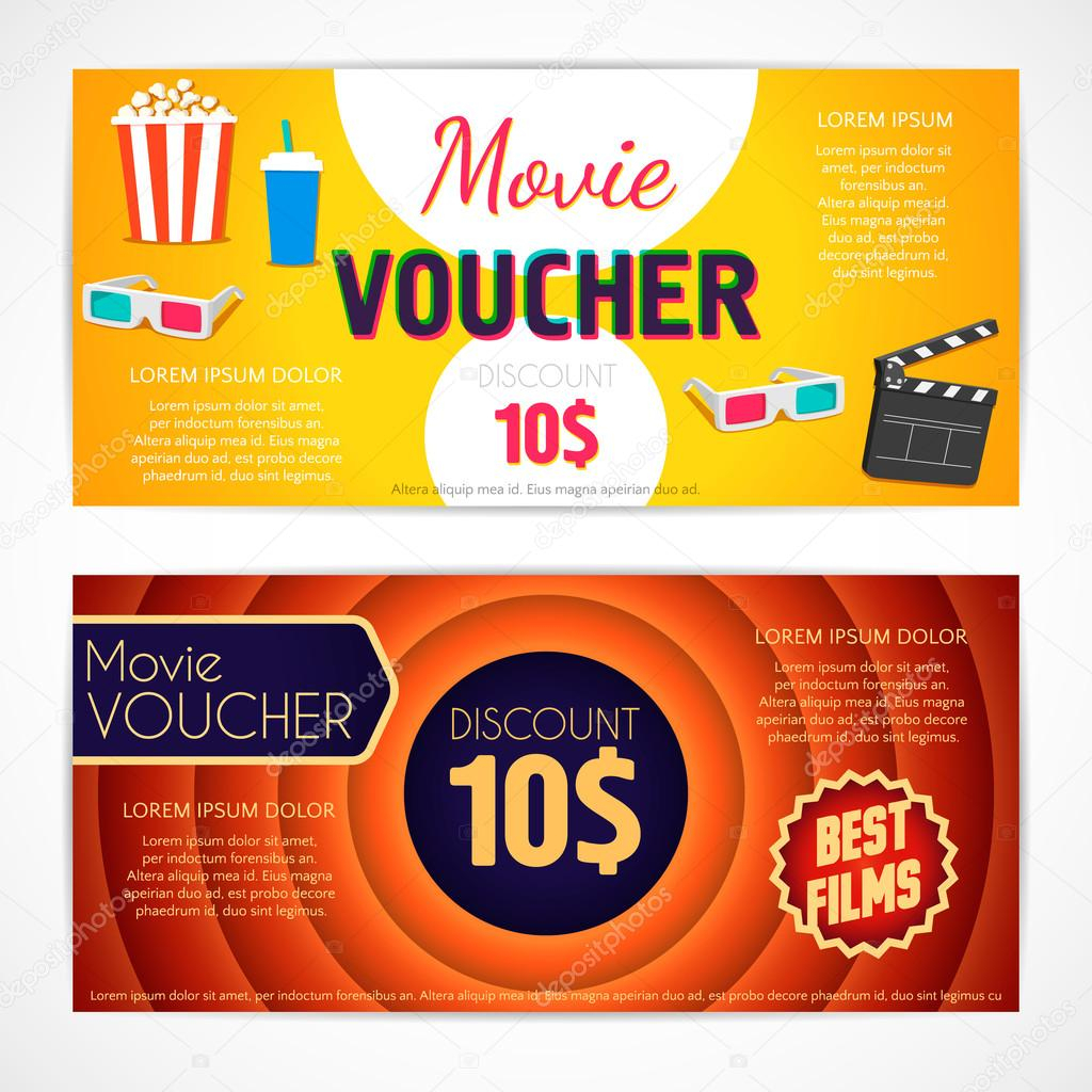 Discount Voucher Movie Template, Cinema Gift Certificate For Movie Gift Certificate Template