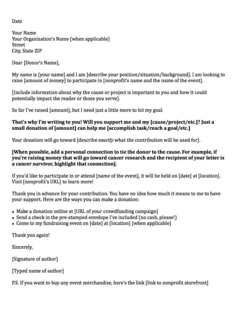 Donation Request Letters: Asking For Donations Made Easy! Intended For How To Write A Donation Request Letter Template