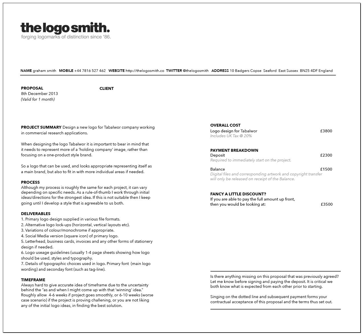 Download] Logo Design Proposal (Pdf) – Bonsai Pertaining To Graphic Design Proposal Template
