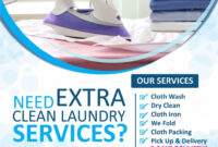 Editable Laundry Flyers Sample #c569237B0C50 Idealmedia with regard to Ironing Service Flyer Template
