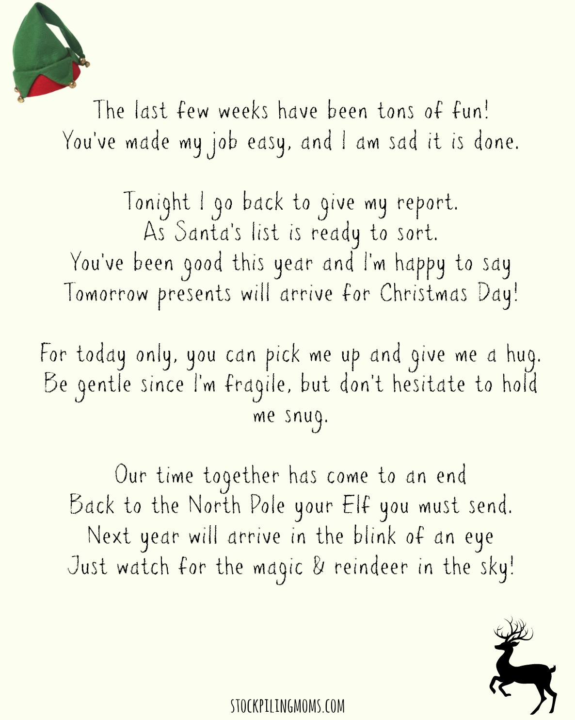 Elf On A Shelf Goodbye Letter Printable – Stockpiling Moms™ In Goodbye Letter From Elf On The Shelf Template