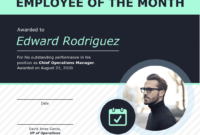 Employee Of The Month Certificate Of Recognition Template regarding Manager Of The Month Certificate Template