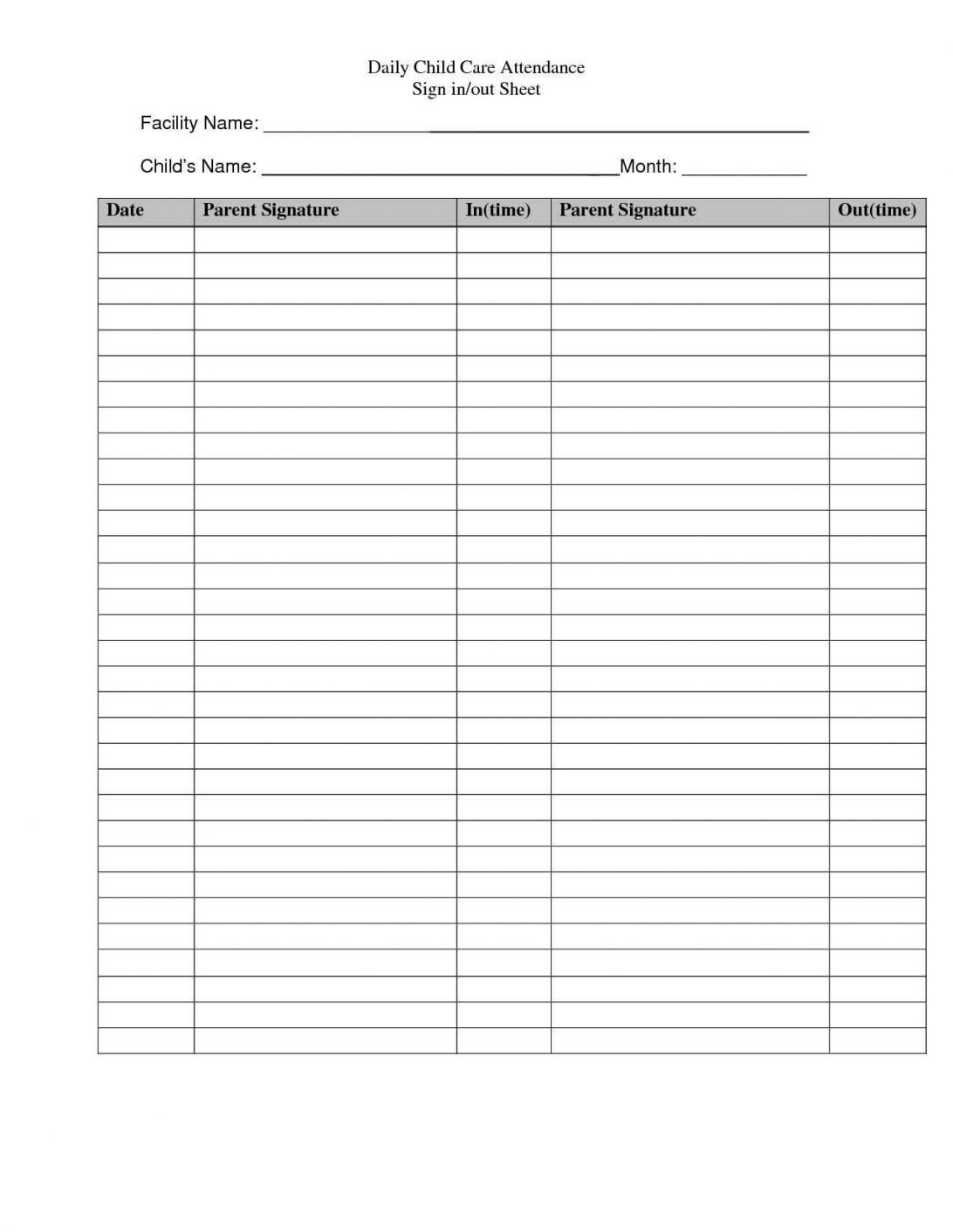 Employee Sign In Sheet Meeting Template Excel Free Doc Pdf Regarding Meeting Sign In Sheet Template