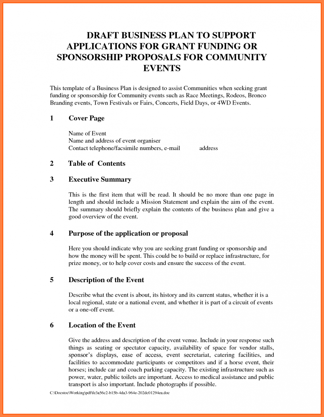 Event Proposal Template Sponsorship Music Free Download Ppt For Music Business Plan Template Free Download