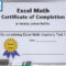 Excel Math: Printable Math Certificates And Awards Regarding Math Certificate Template