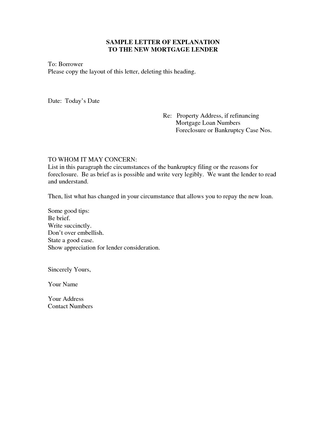 Explanation Letter Sample (6) | Based Resume With Regard To Letter Of Explanation Template