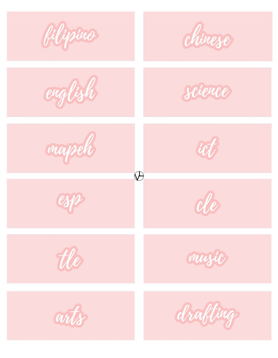 𝐯𝓁 On Twitter: "✧ Notebook Labels Rt If Using / Saving For Notebook Label Template