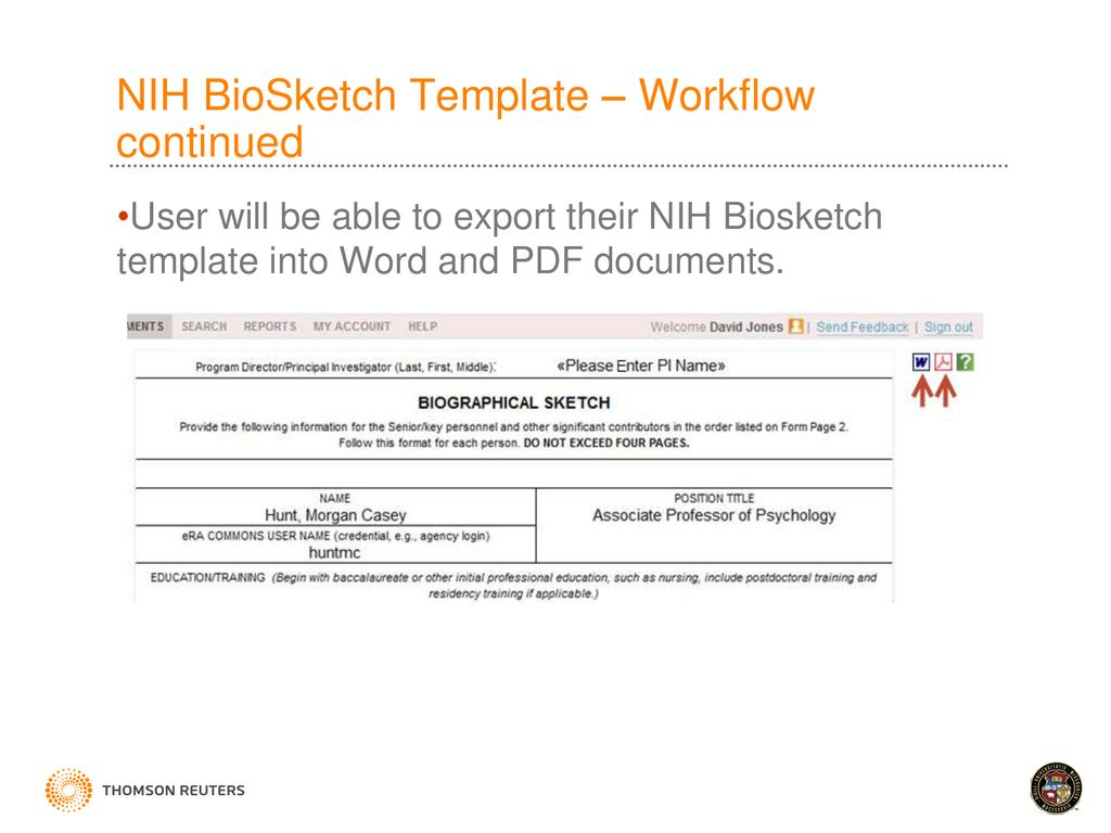 Faculty Activity Information Reporting System – Ppt Download Inside Nih Biosketch Template Word