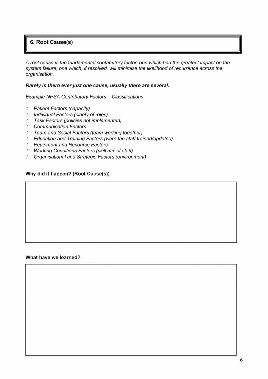 Failure Analysis Port Template Product Engineering Free Inside Machine Breakdown Report Template
