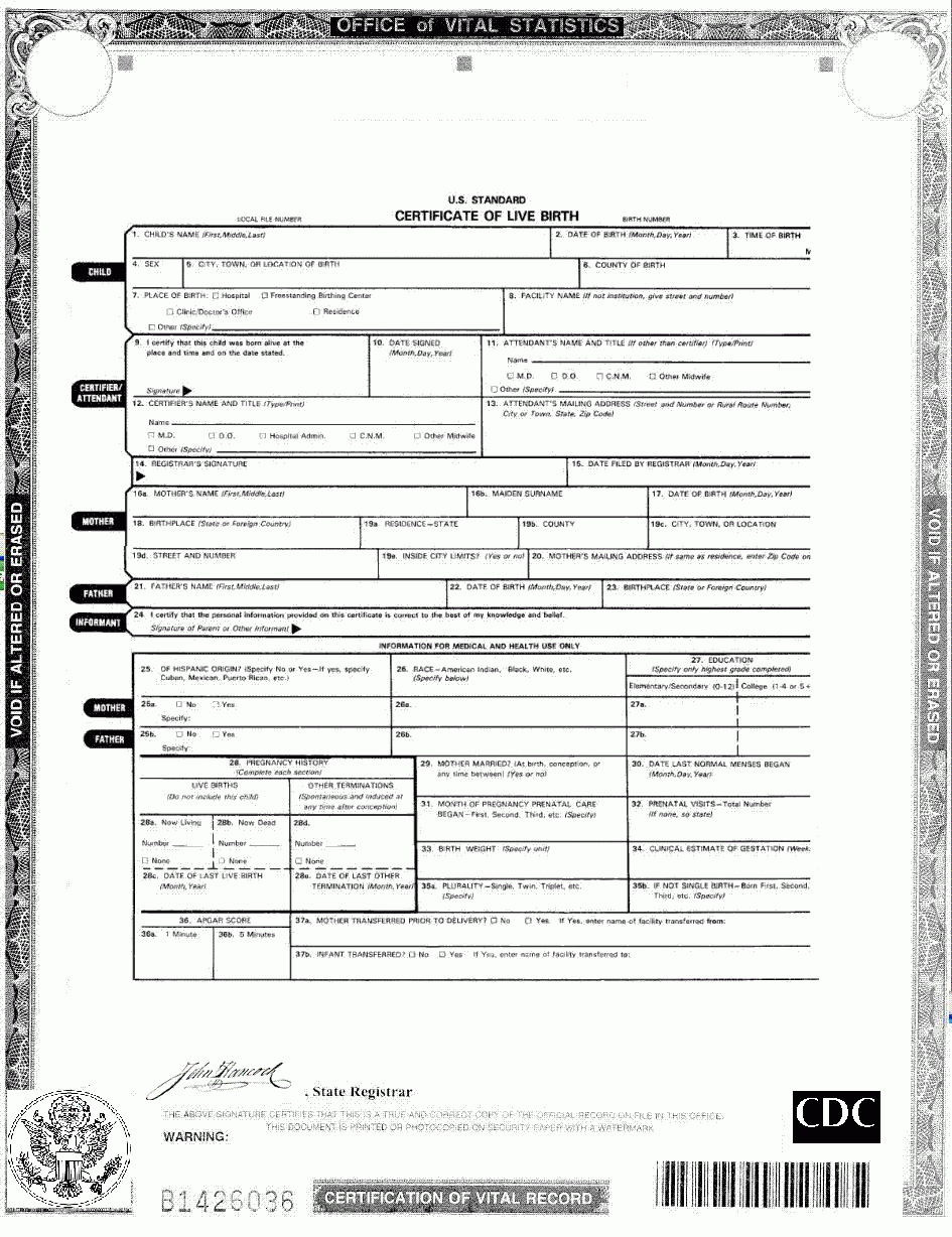 Fake Birth Certificate Template Free ] – Download Birth With Regard To Novelty Birth Certificate Template