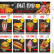 Fast Food Restaurant Menu Board Template Design Stock Vector With Menu Board Design Templates Free