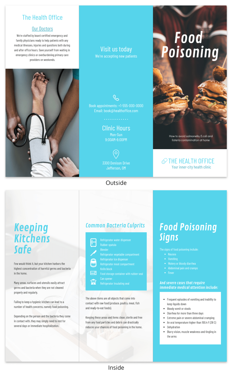 Food Informational Tri Fold Brochure Template Template Pertaining To Informational Flyer Template