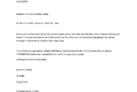 Formal Business Letter In Word | Templates At regarding Microsoft Word Business Letter Template