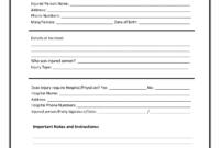 Format For An Incident Report - Yerde.swamitattvarupananda for Incident Report Form Template Word