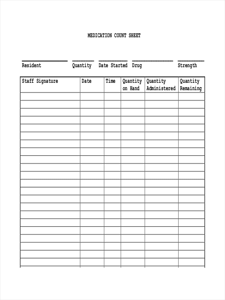 Free 10+ Medication Sheet Examples & Samples In Pdf | Doc With Regard To Medication Administration Record Template Pdf