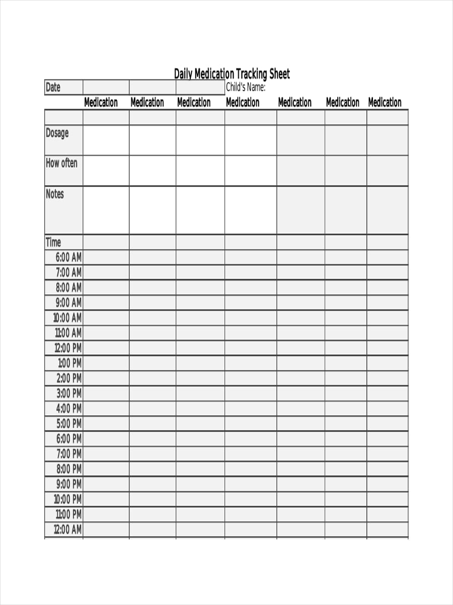 Free 10+ Medication Sheet Examples & Samples In Pdf | Doc With Regard To Medication Administration Record Template Pdf