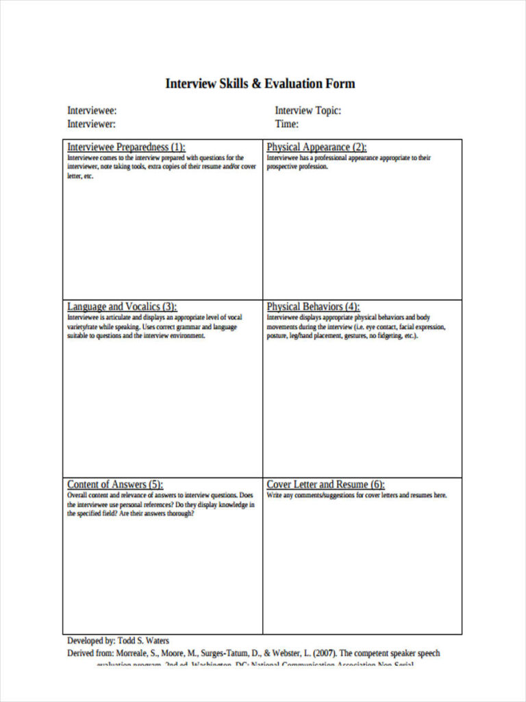 interview note taking template