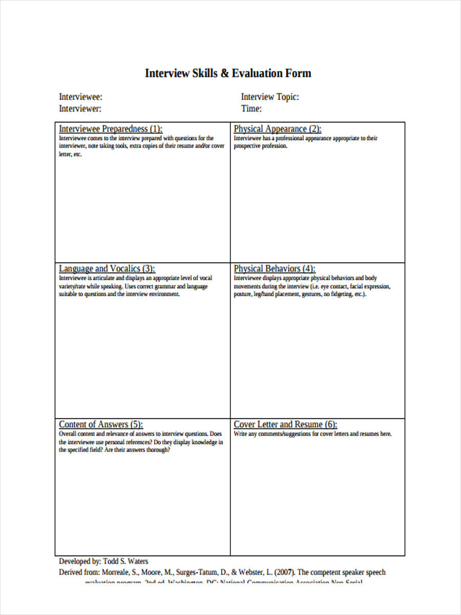 Free 27+ Interview Forms In Pdf Pertaining To Interview Notes Template