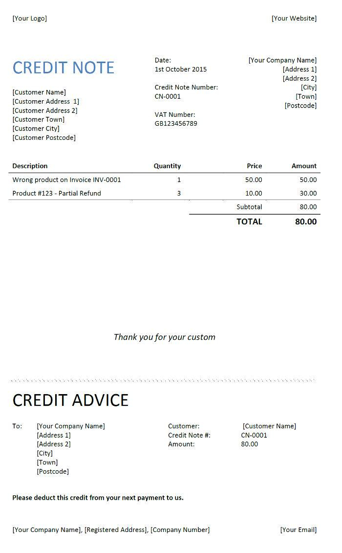 Free Credit Note Templates | Invoiceberry Within Legal File Note Template