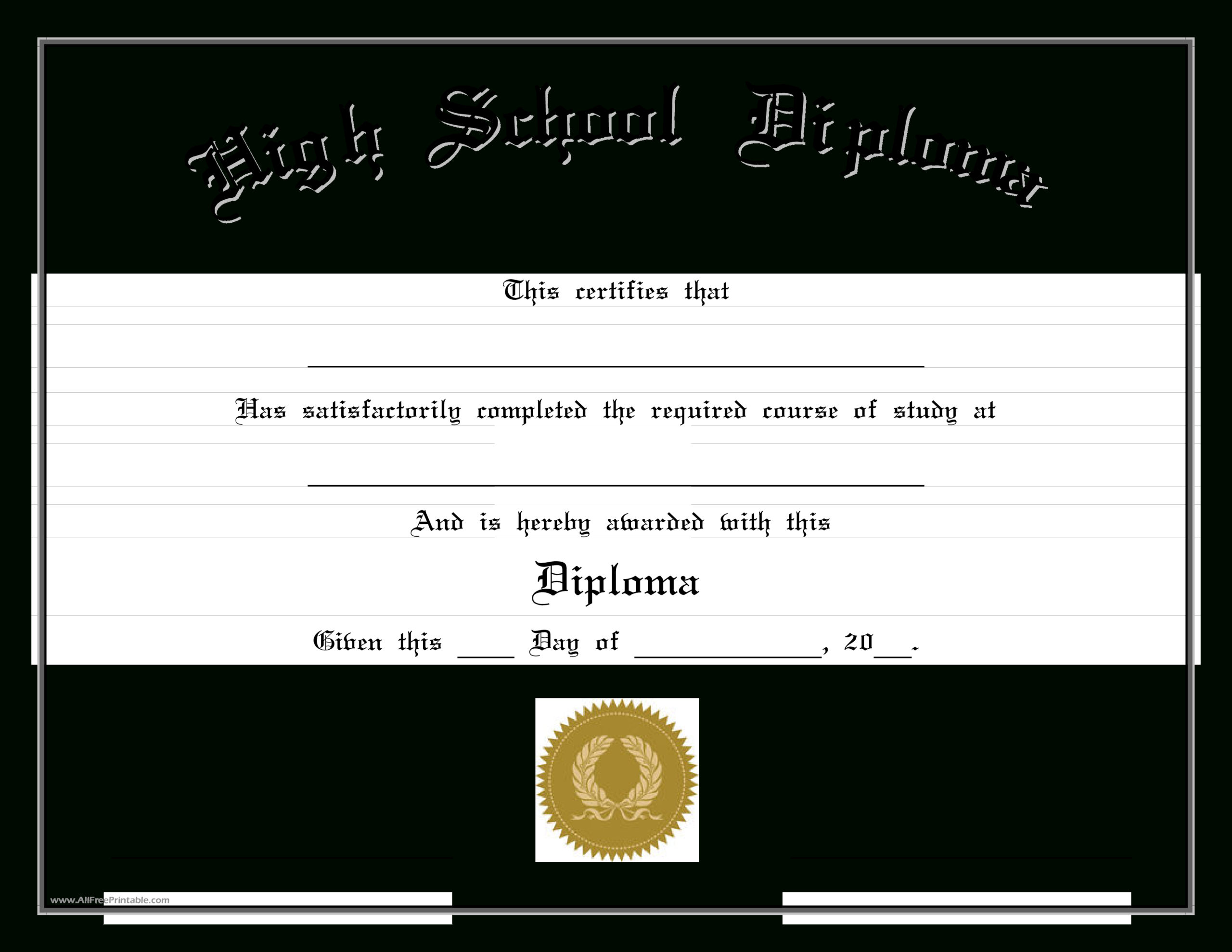 Free Diploma Templates Download – Tunu.redmini.co Regarding Ged Certificate Template Download