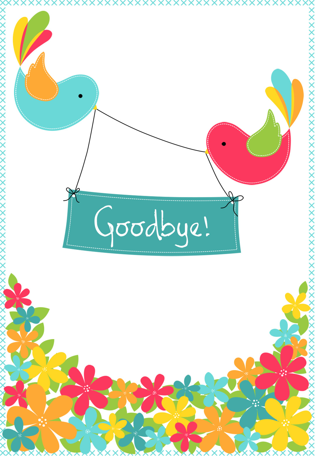 Free Goodbye Cards - Colona.rsd7 Pertaining To Goodbye Card Template